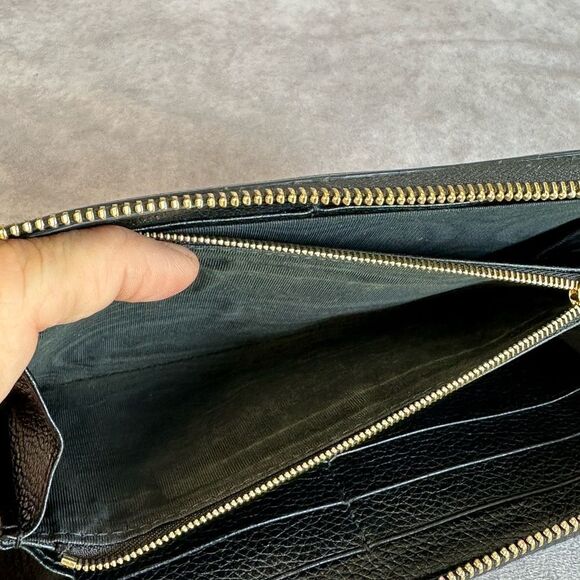 Gucci Leather Zumi Black Zippy Wallet - Picture 10 of 13